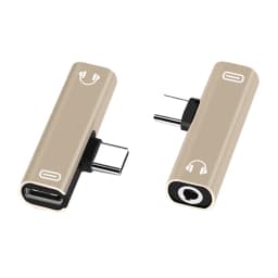 2 IN1 Type C To 3.5mm Jack Earphone Charging Cable Audio Converter OTG Adapter for Xiaomi Huawei Tablet