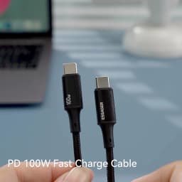 Essager PD 100W Type C to C Cable USB Type-C 5A Fast Charging Mobile Phone Cable For MacBook iPad Oneplus Xiaomi iPhone 15 Cable
