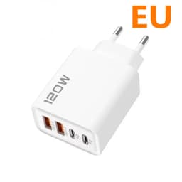 120W Fast Charger 4 Port USB Type C Charging Fast Charger Power Adapter For iPhone 14/13/12 Series Samsung Galaxy Huawei Charge
