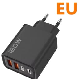 120W Fast Charger 4 Port USB Type C Charging Fast Charger Power Adapter For iPhone 14/13/12 Series Samsung Galaxy Huawei Charge
