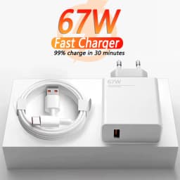 For Xiaomi 67W USB Super Fast Charger Power Adapter Mi 12 11 6A Type C Cable POCO X5 X4 Pro Note 9 10 11 Charging