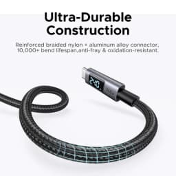 UGREEN USB-C Cable 240W Digital Display Screen PD3.1 Type-C Cord for Laptop MacBook iPhone 17 Samsung S25 arger USB Type C Cable