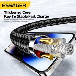 Essager USB Type C Cable for iPhone 14 13 12 11 Pro Max PD 29W Fast Charging Wire for iPhone Charger Cable Digital Display Cable