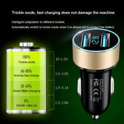 DC 12V-24V 2 Ports USB Car Charger Fast Charging PD Quick Charge USB Car Phone Charger Adapter For iPhone 13 12 Xiaomi Samsung