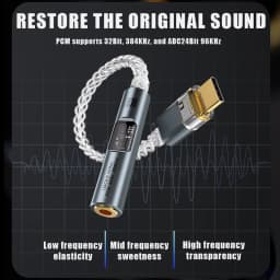 USB Type C to 3.5 mm Jack Adapter Headphone Amp HiFi DAC USB C Audio AUX Converter Decoder CX31993 MAX97220 PCM 32Bit 384KHz