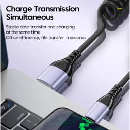 6A Elbow USB Type C Spring Short Cable 20cm to 1m 66W 100W Dual Type C Fast Charging Cable Wire For iPhone 15 16 Samsung Xiaomi