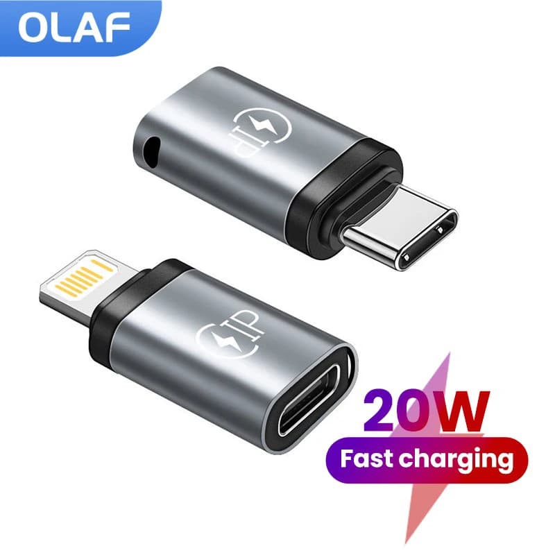 Olaf 20W Lightning Female To USB C Male Charger Adapter For iPhone 15 Huawei Xiaomi Samsung IOS To Type C Adaptador