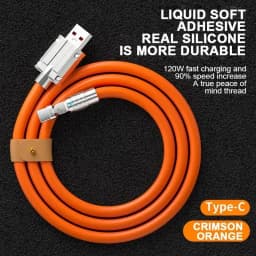 NNBILI 6A USB Type C 180 Degree Phone Fast Charging 120W USB C Cable Data Cord For Honor Xiaomi 12 13 HUAWEI Poco 1m 1.5m 2m 