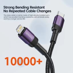 Toocki USB C Cable to iP Cable PD 27W Fast Charging Cable for iPhone 14 13 Pro Max Pad Air Type C iP Data Cord for iPhone X XS