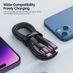 Toocki USB C Cable to iP Cable PD 27W Fast Charging Cable for iPhone 14 13 Pro Max Pad Air Type C iP Data Cord for iPhone X XS