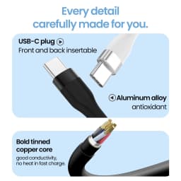 PD 100W Fast Charging Silicone Type C to Type C Cable 0.25/0.5M Short USB C Data Cord For iPhone 15 16 Samsung Notebook iPad