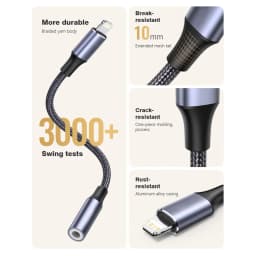 1/2 Pcs Headphone Adapter for Lightning to 3.5mm Adapter Lightning Aux Audio Jack Dongle For iPhone 14 13 12 11 Pro Max SE XS