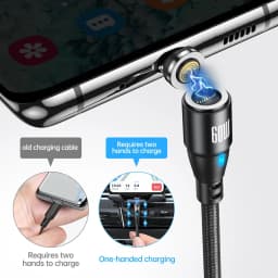 AUFU 60W Magnetic USB Cable Fast Charging USBC To Type C Micro Magnetic Data Cord For Macbook Samsung Xiaomi Magnet Charger Wire