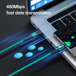 AUFU 60W Magnetic USB Cable Fast Charging USBC To Type C Micro Magnetic Data Cord For Macbook Samsung Xiaomi Magnet Charger Wire