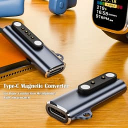Bone Conduction Headphone Charging Adapter Indicator Light Aluminium Alloy Type-C to 7.62 2/4 Pin Converter Stable Safe
