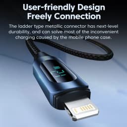 Toocki LED Display USB Cable For iPhone 14 13 12 11 Pro Max Fast Charger Charging Lightning 2.4A USB Wire Cord X XR 8 7 1m 2m