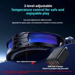 New 45W Semiconductor Tablet Cooler Large Area Powerful Cooling Magnetic RGB Phone Cooler for Pad/Gaming Phones with Lights