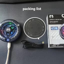 New 45W Semiconductor Tablet Cooler Large Area Powerful Cooling Magnetic RGB Phone Cooler for Pad/Gaming Phones with Lights