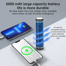 DIY Free Welding 18650/21700 Battery Aluminum Power Bank Kit 5V 2A Type C Fast Charging Battery Storage Case Box