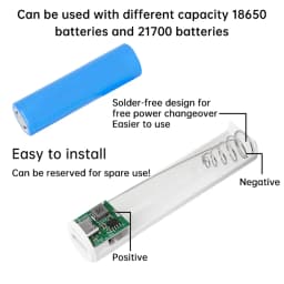 DIY Free Welding 18650/21700 Battery Aluminum Power Bank Kit 5V 2A Type C Fast Charging Battery Storage Case Box
