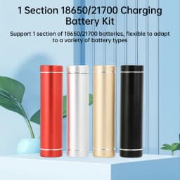 DIY Free Welding 18650/21700 Battery Aluminum Power Bank Kit 5V 2A Type C Fast Charging Battery Storage Case Box