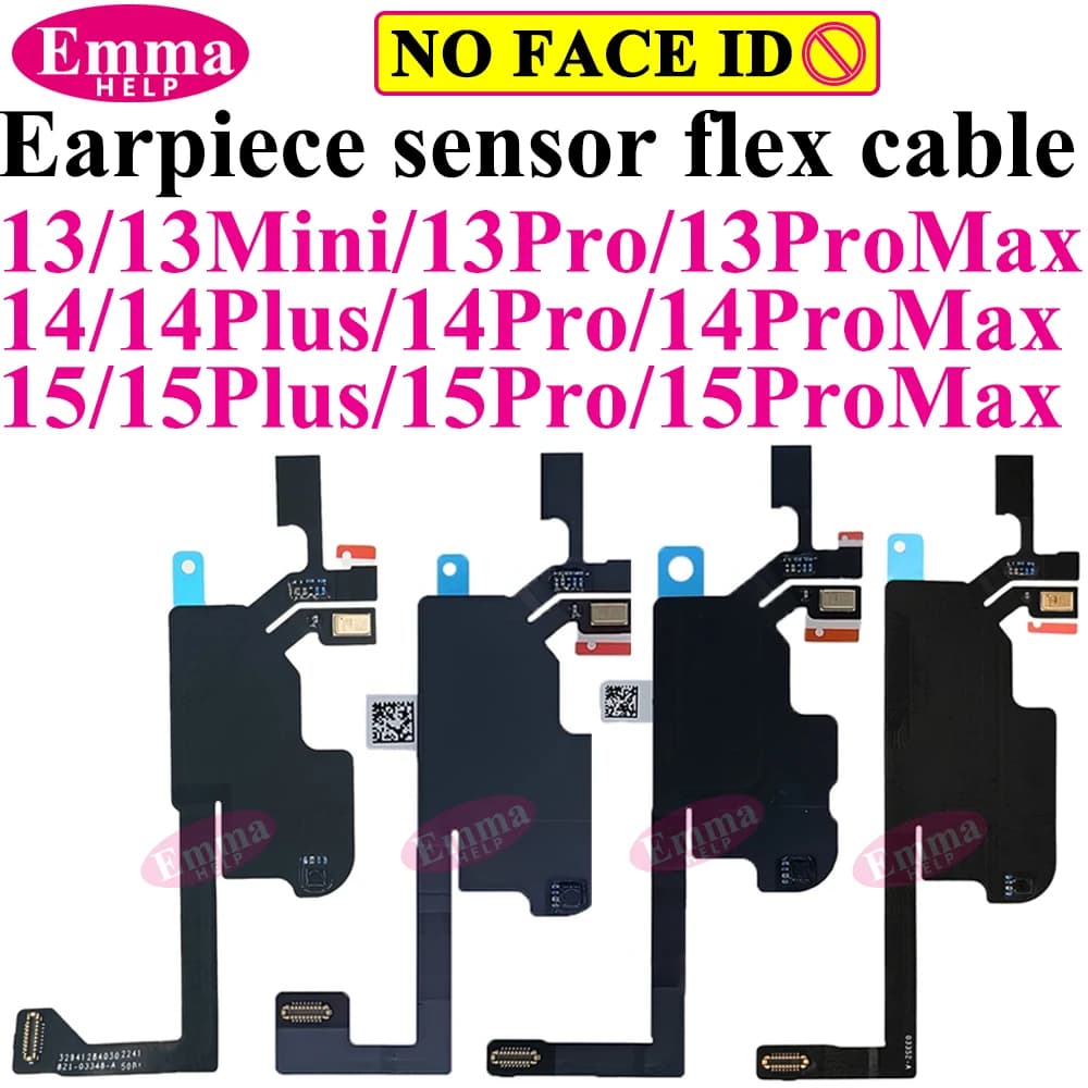 Earpiece Sensor Proximity Flex Cable Light for iPhone 16 Pro Max 15 Plus 14 17 Pro Mic Ear Speaker Microphone Repacement