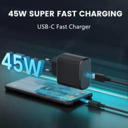 45W USB-C EU Super Fast Charger For Samsung S21 S22 FE S23 S24 Plus S25 S26 Ultra A36 A55 A56 Dual Type C Quick Charging Cable