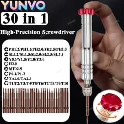 30 in 1 Magnetic Precision Screwdriver Set, S2 Steel Bits, Phone Watch Glasses Repair Tool Kit for iPhone Android
