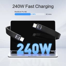 USB 4 Cable Portable Keychain 240W USB C Charging Cable 40Gbps Data Transfer Thunderbolt 4/3 8K@60Hz Video Display for IPhone17
