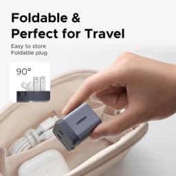 【Ultra Mini-US Plug】UGREEN Nexode Air 100W 65W 45W GaN Charger PD3.0 QC4.0 PPS For Macbook Laptop iPhone 18 17 Samsung S26 iPad