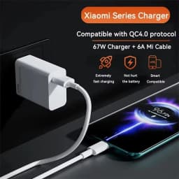 for Xiaomi 67W Charger Cargador Tipo C Mi Hyper Turbo Chargers 67W Fast Charging Adapter Xiao Mi 17T 15T 13 Pro 11 10 Poco