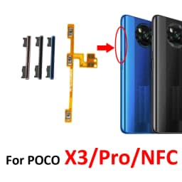 For Xiaomi Poco Pocophone X3 NFC X3 Pro Volume Button Up Down Side Key Internal Power Control Flex Cable Repair Parts
