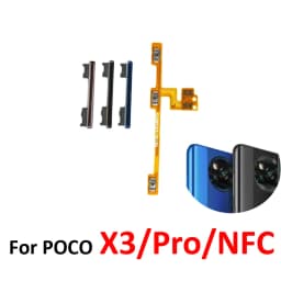 For Xiaomi Poco Pocophone X3 NFC X3 Pro Volume Button Up Down Side Key Internal Power Control Flex Cable Repair Parts