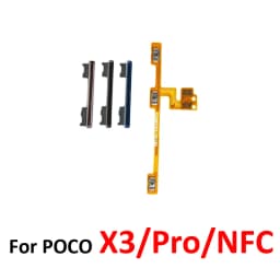 For Xiaomi Poco Pocophone X3 NFC X3 Pro Volume Button Up Down Side Key Internal Power Control Flex Cable Repair Parts