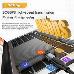 240W Magnetic USB Type C Adapter 80Gbps OTG 8K Video Fast Charging Converter for iPhone 17 16 15 14 13 Laptop Monitor Macbook