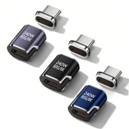 240W Magnetic USB Type C Adapter 80Gbps OTG 8K Video Fast Charging Converter for iPhone 17 16 15 14 13 Laptop Monitor Macbook