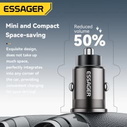 Essager 45W Car Charger QC 3.0 For Huawei Xiaomi Quick Charge SCP Samsung AFC Quick Charge PD 3.0 Type C Portable Phone Charge