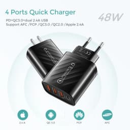 48W USB Charger QC3.0 Type C PD Fast Charging For IPhone14 Samsung Huawei Xiaomi Mobile Phone EU/US/UK Plug Wall Charger Adapter