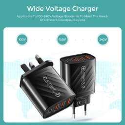 48W USB Charger QC3.0 Type C PD Fast Charging For IPhone14 Samsung Huawei Xiaomi Mobile Phone EU/US/UK Plug Wall Charger Adapter