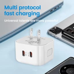 40W Type C Charger Fast Charging Dual PD QC 3.0 Mobile Phone Charger Adapter For iPhone Samsung Huawei Xiaomi USB C Wall Charger