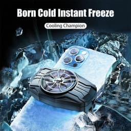 Portable Rechargeable Phone Gaming Cooler, Fast Cooling Fan Mobile Radiator Clip for Live Streaming Samsung Smartphones