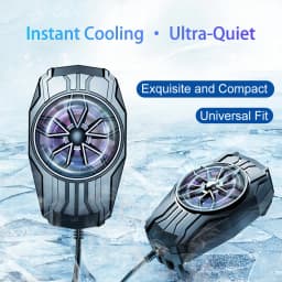 Portable Rechargeable Phone Gaming Cooler, Fast Cooling Fan Mobile Radiator Clip for Live Streaming Samsung Smartphones