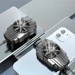 Portable Rechargeable Phone Gaming Cooler, Fast Cooling Fan Mobile Radiator Clip for Live Streaming Samsung Smartphones