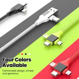 5-in-1 USB C Charging Cable Type C Charger Wire 4 in 1 Usb Type C Cable PD 65W 27W Fast Charging for IPhone Xiaomi Samsung Redmi