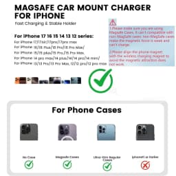 30W Fast Charging Magnetic Car Wireless Charger, LED Light Phone Mount Holder for iPhone 12, 13, 14, 15,16,17, Pro Max