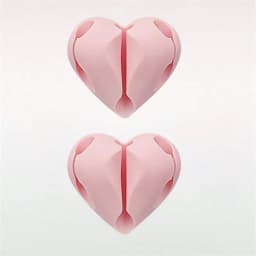 2pcs Heart-Shaped Mini Cable Winder Organizer USB Charging Cable Clips Desk Tidy Organiser Holder Protectors in Home Office Car