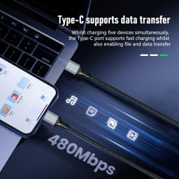 100W USB C to USB C Cable,3 in 1 Multi Fast Charging Cord for Multiple Devices,Compatible with iPhone 17,Galaxy S24,Power Bank