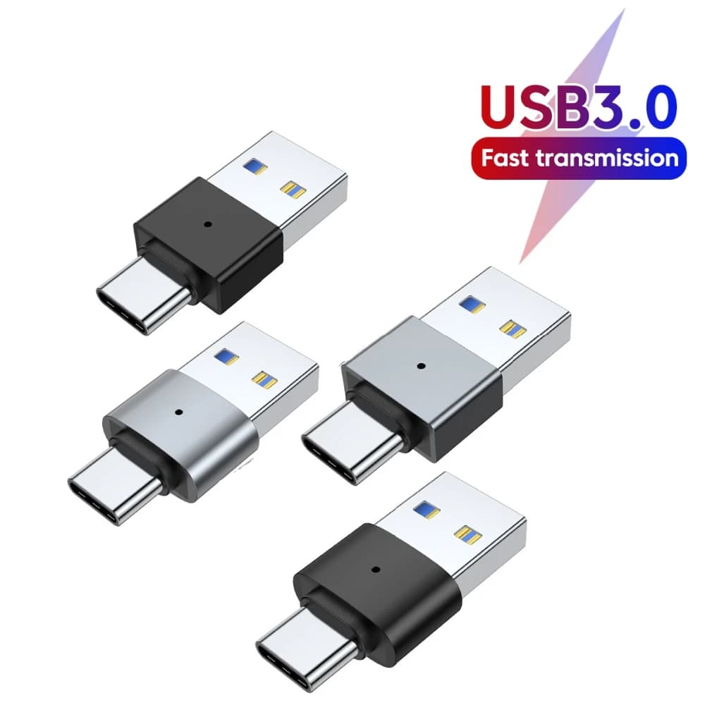 USB 3.0 Male to Type-c Male Adapter Charging Data Transfer Converter Adapters for Iphone 15-16 Samsung Mobile Phone