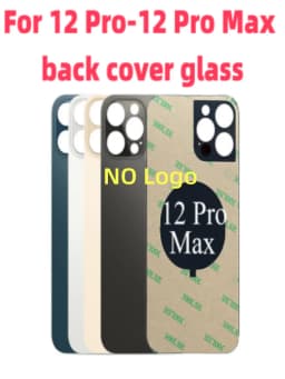 Back Glass For iPhone 12 Pro-12 Pro Max Back Cover Glass Fast Replacement Housing Battery Cover Big Hole Rear Glass with Glue