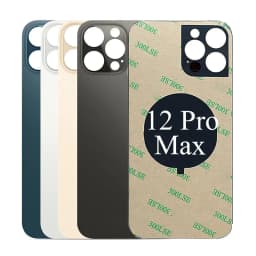Back Glass For iPhone 12 Pro-12 Pro Max Back Cover Glass Fast Replacement Housing Battery Cover Big Hole Rear Glass with Glue